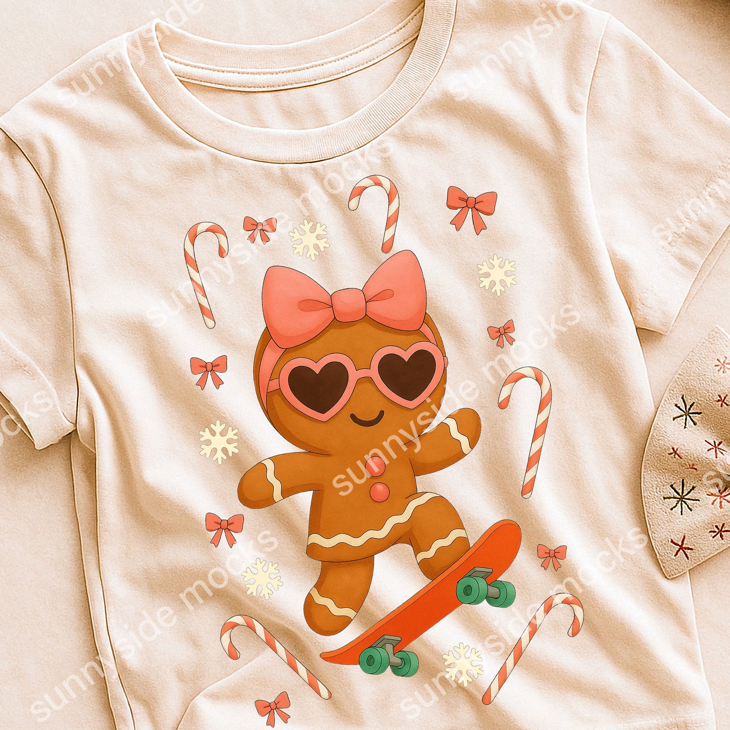 **DIGITAL DOWNLOAD** Gingerbread Girl Skateboard PNG