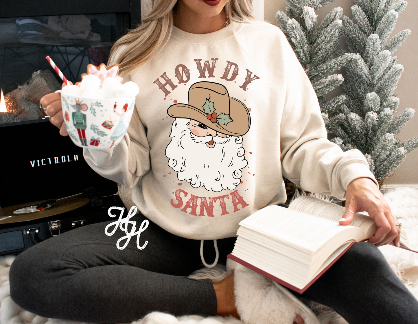 Howdy Santa Cowboy Fabric Transfer