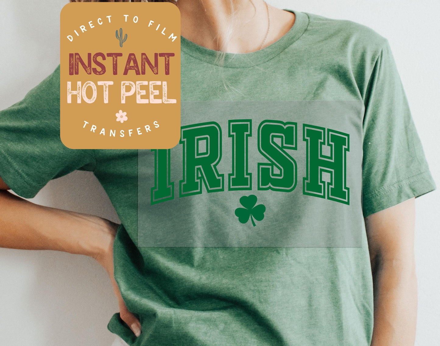 Irish Varsity St. Patricks Day DTF Transfer Print, Ready to Press Shirt Transfers, Trendy DTG Heat Press Transfer, Instant Hot Peel Film