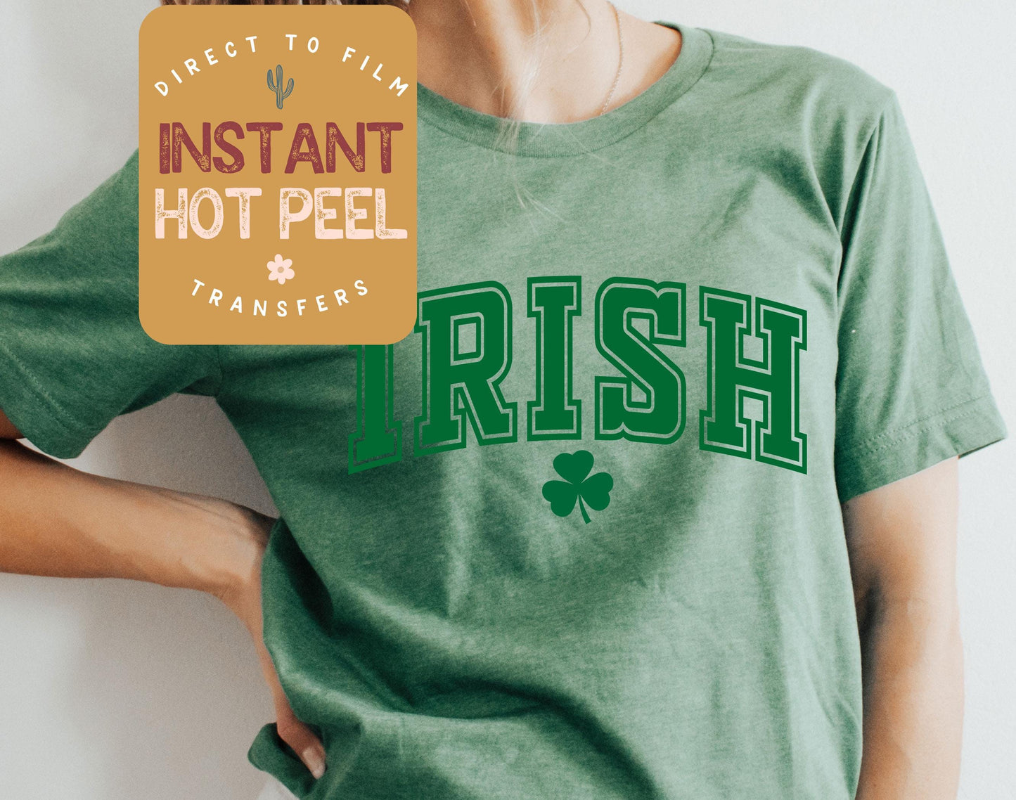 Irish Varsity St. Patricks Day DTF Transfer Print, Ready to Press Shirt Transfers, Trendy DTG Heat Press Transfer, Instant Hot Peel Film