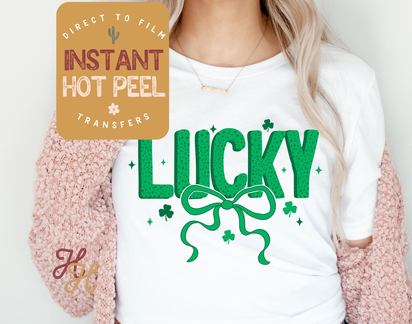 Lucky DTF St. Patricks Day Transfer Print, Ready to Press Shirt Transfers, Trendy DTG Heat Press Transfer, Instant Hot Peel Direct to Film