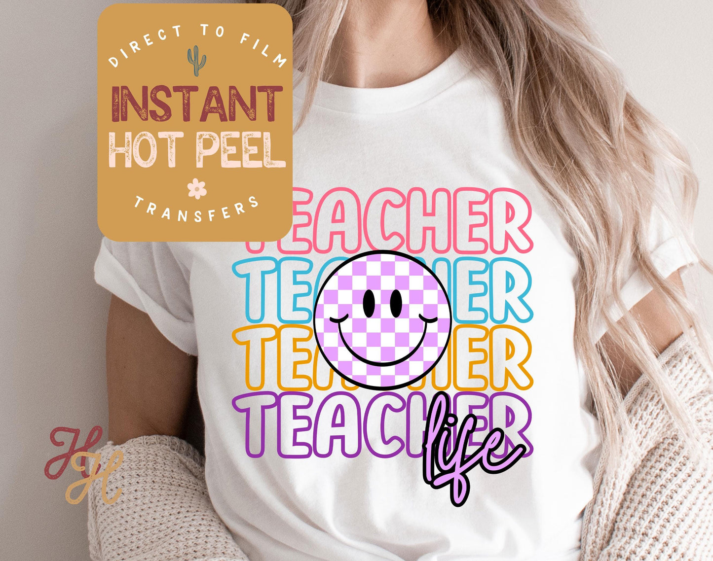 DTF Transfer for Teacher Shirt, DTF Heat Transfer Teacher, Teacher Life Ready to Press Transfer, Direct to Film Prints, Bulk Transfer Sheet
