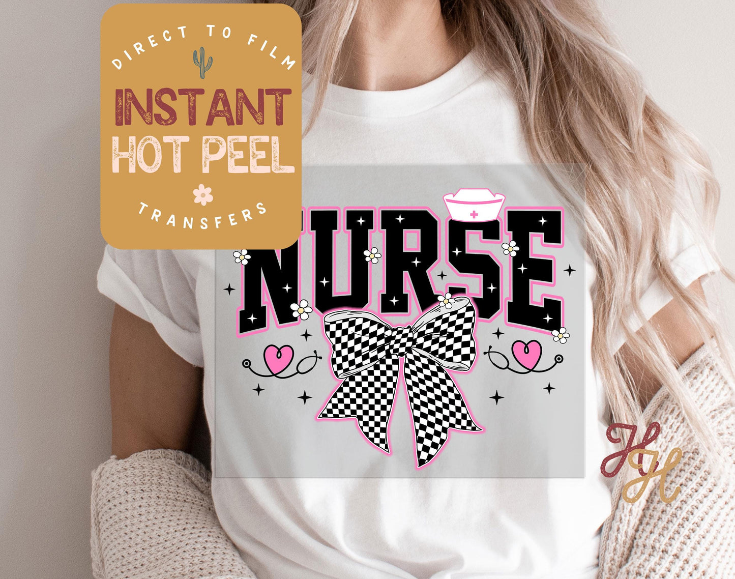 DTF Heat Transfer Nurse, Nurse Ready to Press Transfer, Rn Medical Direct to Film Prints, Bulk Transfer Sheet, Ready for Press DTG Transfers