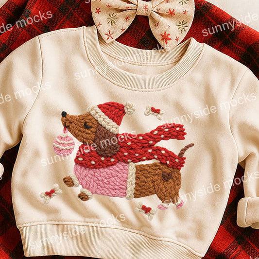 **DIGITAL DOWNLOAD** Dachshund Faux Yarn PNG