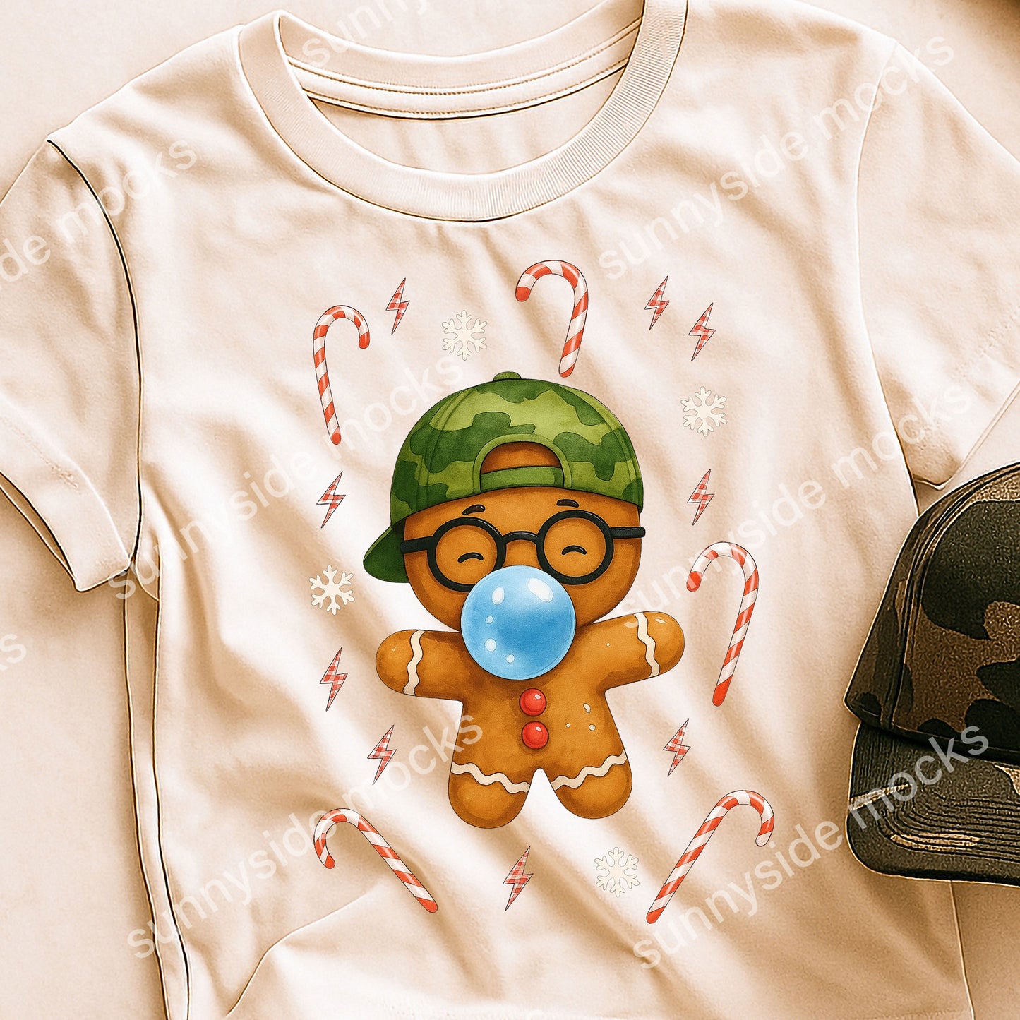 **DIGITAL DOWNLOAD** Gingerbread Boy Bubblegum PNG