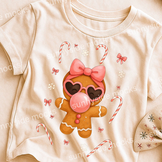 **DIGITAL DOWNLOAD** Gingerbread Girl Bubblegum PNG