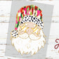 Faux Glitter Santa Star Eyes Fabric Transfer