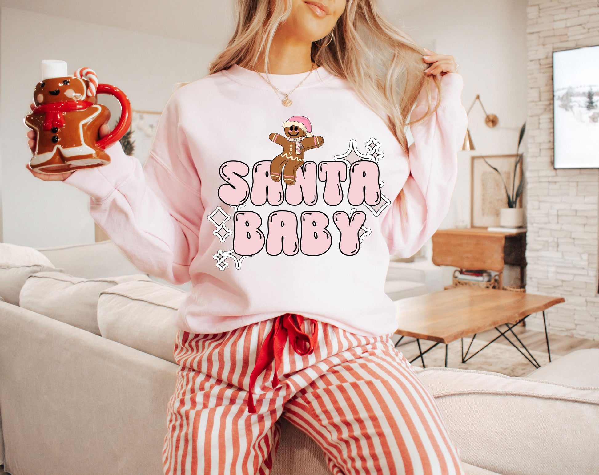 Santa Baby Direct to Film Transfer, Bulk DTF Transfer Sheet, Ready for Press Transfers, DTG Sheet, Christmas Holiday Prints for Shirts