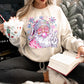 Pink Bubble Gum Santa Direct to Film Transfer, Bulk DTF Transfer Sheet, Ready for Press Transfers, DTG Sheet, Christmas Prints for Shirts