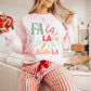 Fa La La DTF Shirt Transfer, Christmas Direct to Film Transfer, Bulk DTF Transfer Sheet, Ready for Press Transfers DTG Sheet
