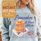 Pancakes and Panic Attacks Direct to Film Transfer, DTG Transfer, Ready for Press Transfers, DTG Sheet, Funny Mental Health Shirt Prints