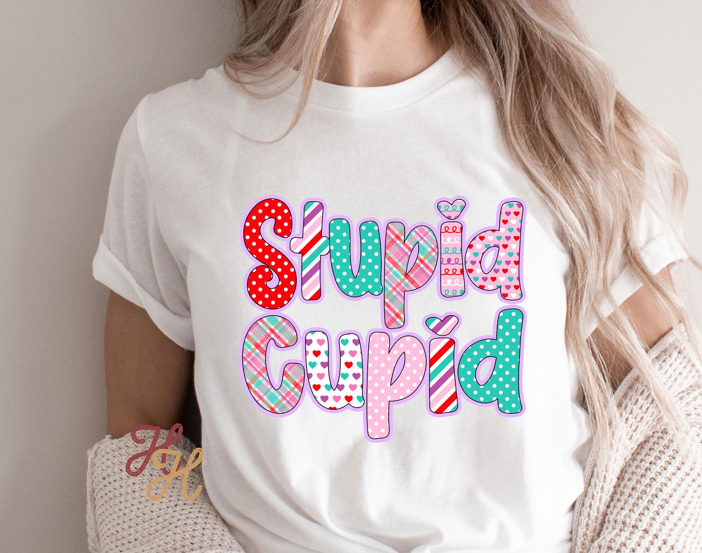 Stupid Cupid Valentines DTF Transfer Print, Ready to Press Shirt Transfers, Trendy Vday DTG Heat Press Transfer, Instant Peel Direct to Film