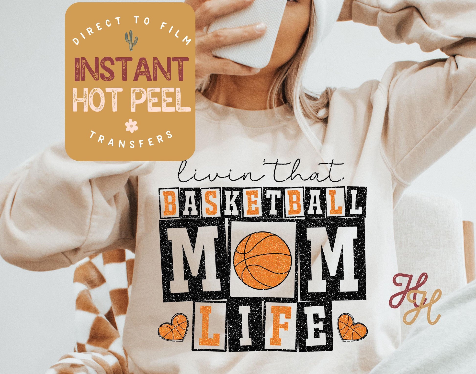 Basketball Mom Life DTF, Ready to Press Transfer, Sports Direct to Film Prints, Bulk DTF Transfer Sheet, Ready for Press, DTG Transfers