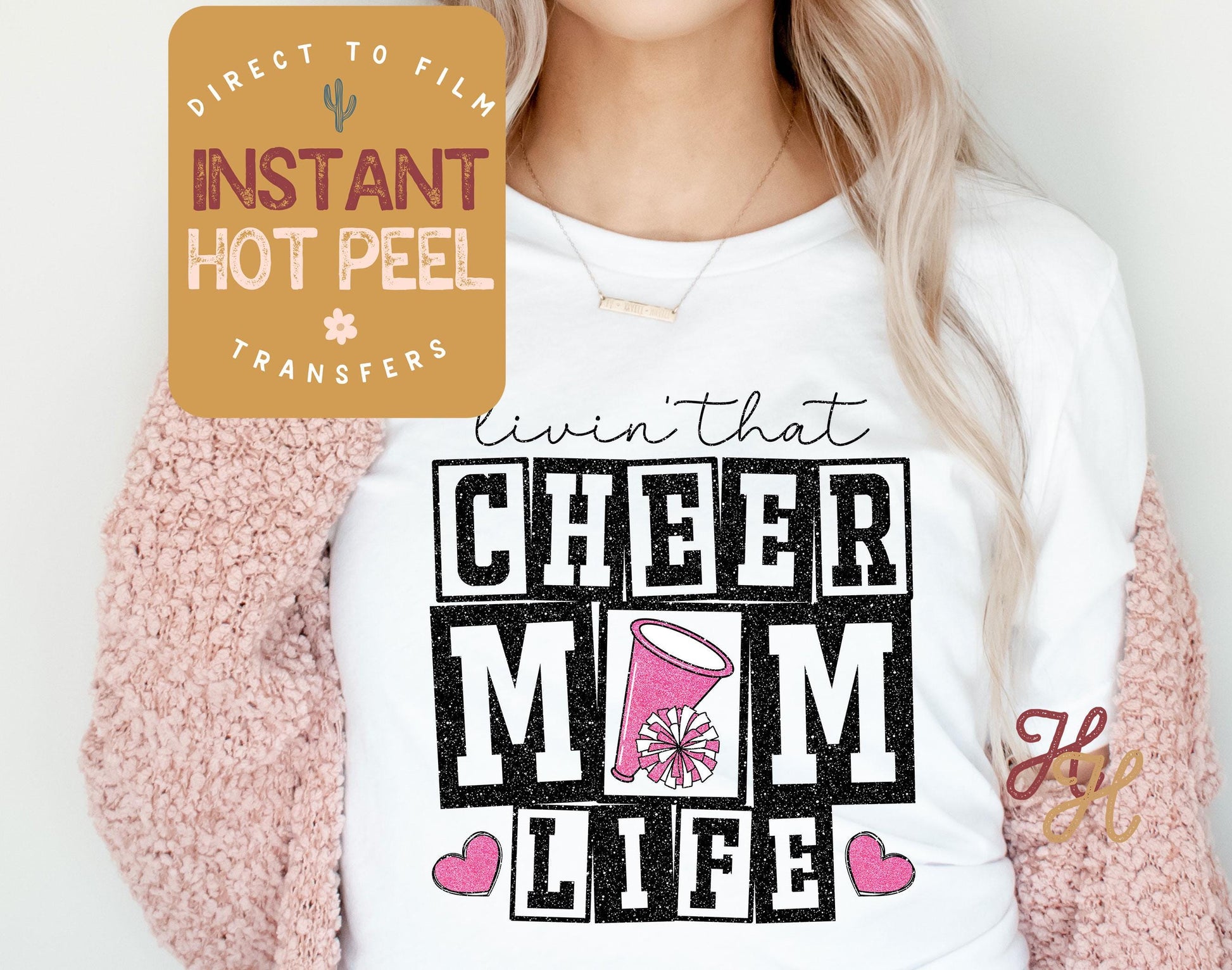 Cheer Mom Life DTF, Ready to Press Transfer, Sports Direct to Film Prints, Bulk DTF Transfer Sheet, Ready for Press, DTG Transfers