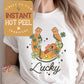 Lucky Horseshoe St. Patricks Day DTF Transfer Print, Ready to Press Shirt Transfers, Trendy DTG Heat Press Transfer, Instant Hot Peel Film