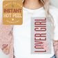 Lover Girl Valentines DTF Transfer Print, Ready to Press Shirt Transfers, Trendy Vday DTG Heat Press Transfer, Instant Hot Peel Film