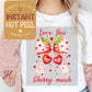 Love You Cherry Much Valentines DTF Transfer Print, Ready to Press Shirt Transfers, Trendy Vday DTG Heat Press Transfer, Instant Hot Peel