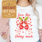 Love You Cherry Much Valentines DTF Transfer Print, Ready to Press Shirt Transfers, Trendy Vday DTG Heat Press Transfer, Instant Hot Peel