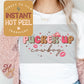 Pucker Up Cowboy Valentines DTF Transfer Print, Ready to Press Shirt Transfers, Trendy Vday DTG Heat Press Transfer, Instant Hot Peel Film