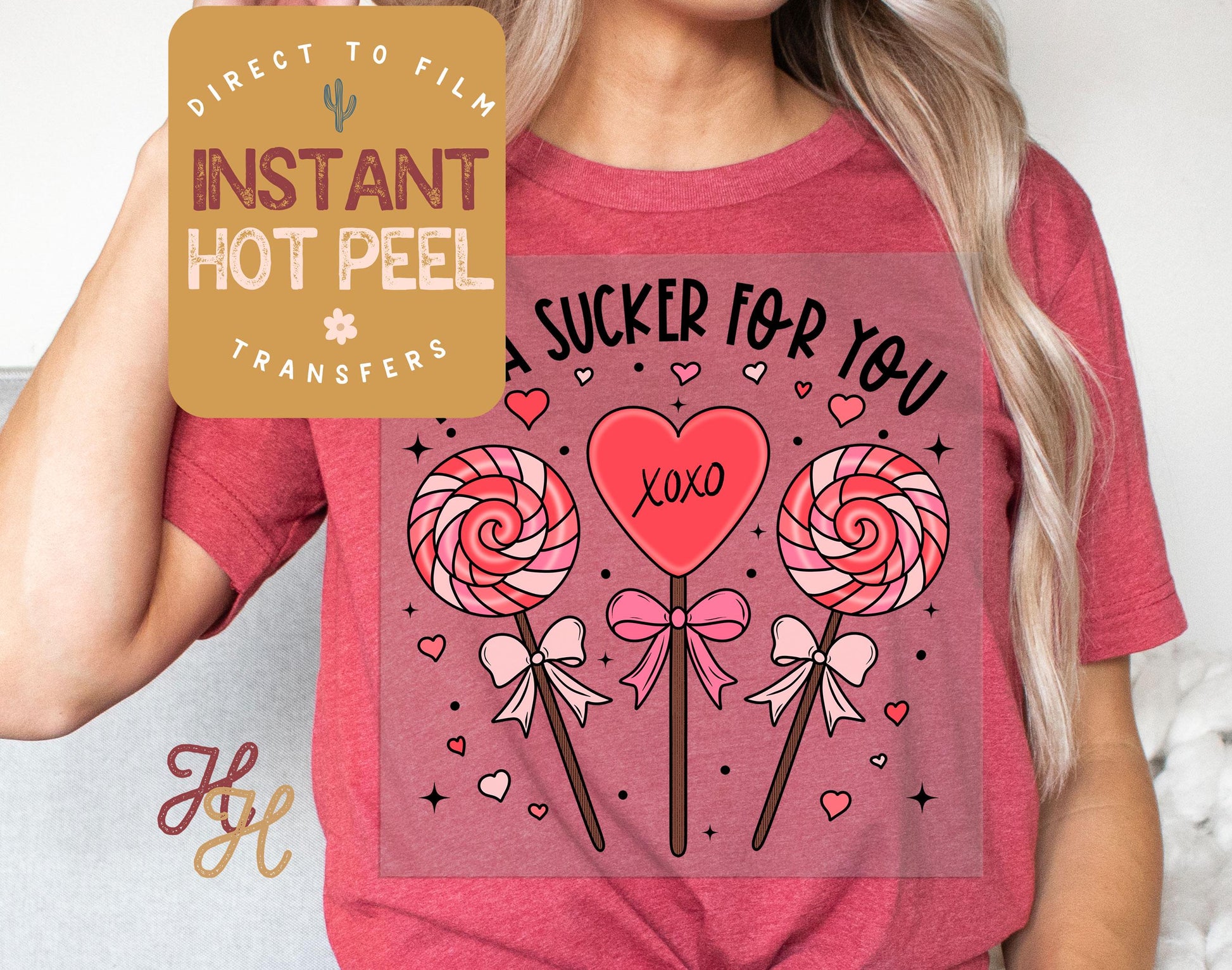 Sucker for You Valentines DTF Transfer Print, Ready to Press Shirt Transfers, Trendy Vday DTG Heat Press Transfer, Instant Hot Peel Film