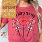 Sucker for You Valentines DTF Transfer Print, Ready to Press Shirt Transfers, Trendy Vday DTG Heat Press Transfer, Instant Hot Peel Film