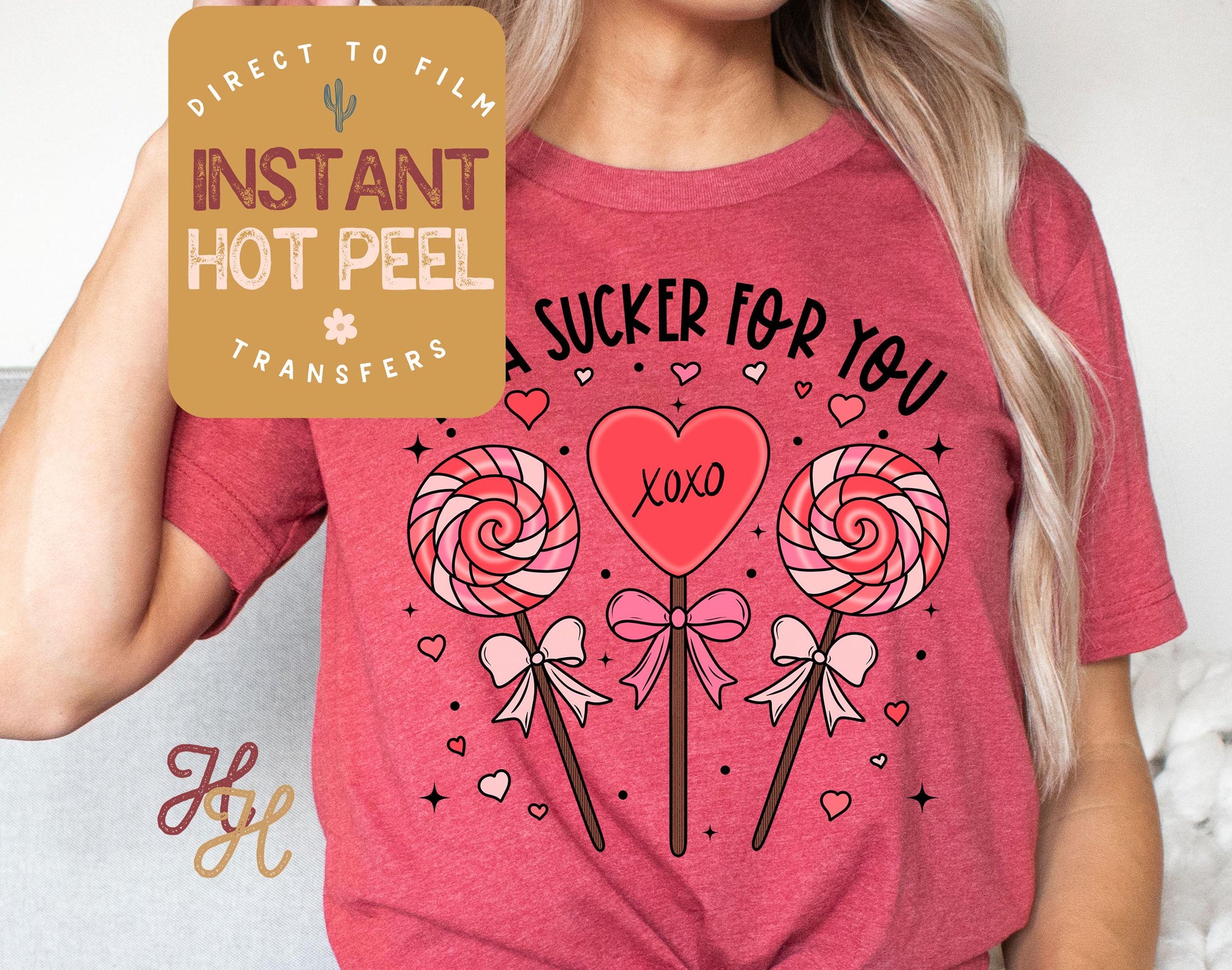 Sucker for You Valentines DTF Transfer Print, Ready to Press Shirt Transfers, Trendy Vday DTG Heat Press Transfer, Instant Hot Peel Film