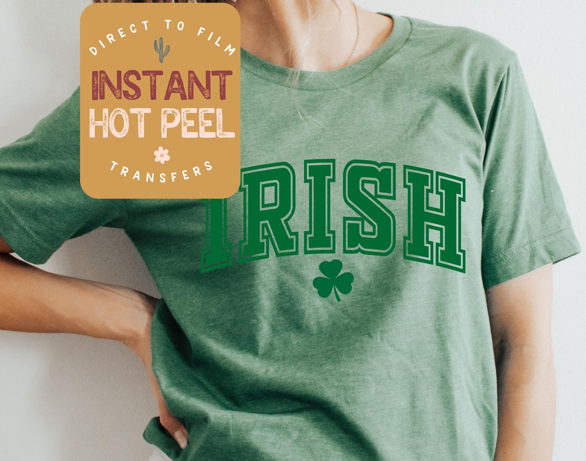 Irish Varsity St. Patricks Day DTF Transfer Print, Ready to Press Shirt Transfers, Trendy DTG Heat Press Transfer, Instant Hot Peel Film