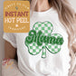Shamrock Mama DTF St. Patricks Day Transfer Print, Ready to Press Shirt Transfers, Trendy DTG Heat Press Transfer, Instant Hot Peel Film