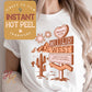Wild West Direct to Film Transfer, Bulk DTF Transfer Sheet, Ready for Press Transfers, DTG Sheet, Trendy Western Prints for Shirts