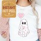 Valentines Ghost By My Boo DTF Transfer Print, Ready to Press Shirt Transfers, Trendy Vday DTG Heat Press Transfer Instant Hot Peel Film