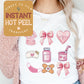 Nurse Valentines DTF Transfer Print, Ready to Press Shirt Transfers, Trendy Vday DTG Heat Press Transfer, Instant Hot Peel Ready for Press