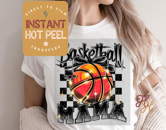 Retro Basketball Mama DTF Transfer, Ready to Press Transfer, Sports Direct to Film Prints, Bulk DTF Transfer Sheet, Ready for Press DTG Film
