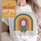 Retro Rainbow Shamrock St. Patricks Day DTF Transfer Print, Ready to Press Shirt Transfers, Trendy DTG Heat Press Transfer, Instant Hot Peel