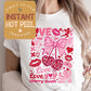 Retro Abstract Valentines DTF Transfer Print, Ready to Press Shirt Transfers, Trendy Vday DTG Heat Press Transfer, Instant Peel, Cherry Much
