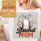 Baseball Mom DTF Transfer, Ready to Press Transfer, Sports Direct to Film Prints, Bulk DTF Transfer Sheet, Ready for Press DTG Hot Peel Film