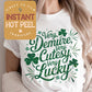 Very Cutesy Very Lucky St. Patricks Day DTF Transfer Print, Ready to Press Shirt Transfers, Trendy DTG Heat Press Transfer, Instant Hot Peel