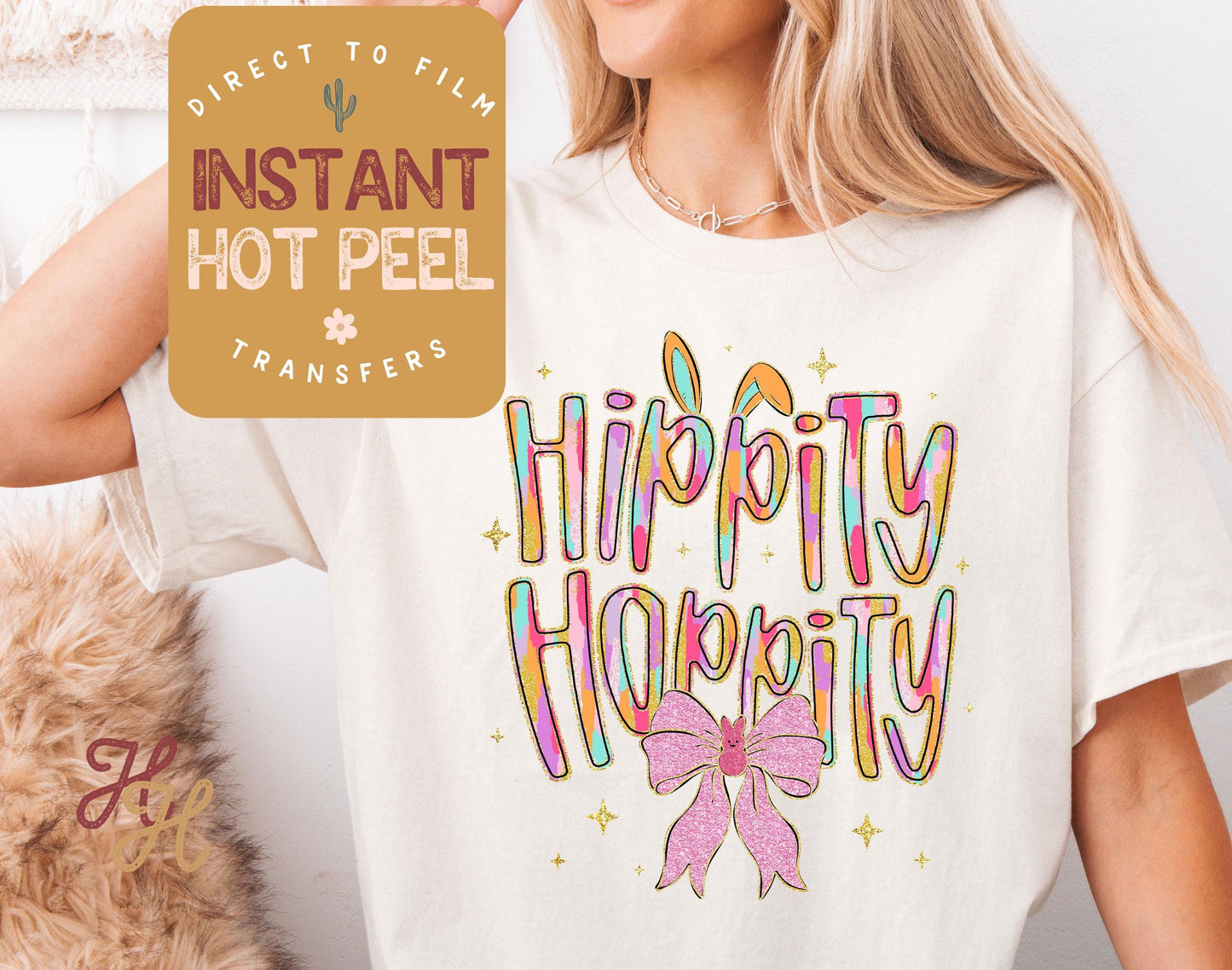 Hippity Hoppity Easter DTF Direct to Film Transfer, DTG Transfer Sheet, Ready for Press Transfers, DTG Sheet, Shirt Prints Hot Peel Film