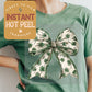 Shamrock Coquette DTF St. Patricks Day Transfer Print, Ready to Press Shirt Transfers, Trendy DTG Heat Press Transfer, Instant Hot Peel Film