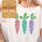 Glitter Carrots Faux Glitter DTF Direct to Film Transfer, DTG Transfer Sheet, Ready for Press Transfers, DTG Sheet, Easter Shirt Prints