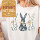 Grand Millennial Bunny Trio DTF Direct to Film Transfer, DTG Transfer Sheet, Ready for Press Transfers, DTG Sheet, Easter Shirt Prints