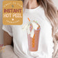 Dunkie Iced Coffee Shirt DTF Transfer Print, Ready to Press Shirt Transfers, Trendy DTG Heat Press Transfer, Instant Hot Peel Direct to Film