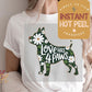 Love has 4 Paws Pit St. Patricks Day DTF Transfer Print, Ready to Press Shirt Transfers, Trendy DTG Heat Press Transfer, Instant Hot Peel