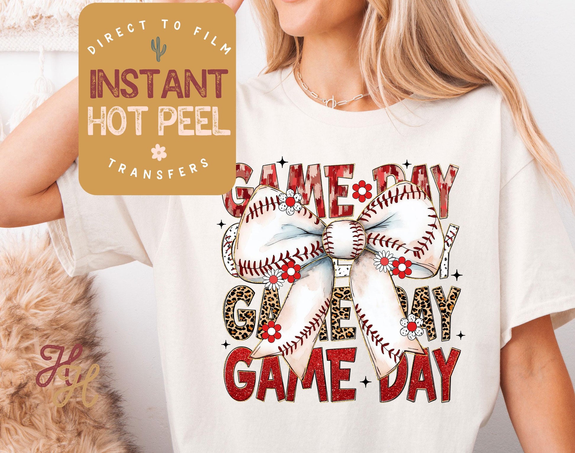 Game Day Baseball DTF Transfer, Ready to Press Transfer, Sports Direct to Film Prints, Bulk DTF Transfer Sheet, Ready for Press DTG Hot Peel