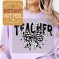 DTF Transfer for Teacher Shirt, DTF Heat Transfer Teacher, Teacher Life Ready to Press Transfer, Direct to Film Prints, Bulk Transfer Sheet