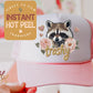Faux Patch Trashy Trucker Hat DTF Transfer, Hat Heat Transfer, Direct to Film Transfer, Bulk Transfer Sheet, Ready for Press Transfers DTG