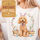 Easter Bunny Goldendoodle DTF Direct to Film Transfer, DTG Transfer Sheet, Ready for Press Transfers, DTG Sheet, Happy Easter Prints