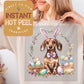Easter Bunny Dachshund DTF Direct to Film Transfer, DTG Transfer Sheet, Ready for Press Transfers, DTG Sheet, Happy Easter Prints