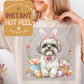 Easter Bunny Shih Tzu Dog DTF Direct to Film Transfer, DTG Transfer Sheet, Ready for Press Transfers, DTG Sheet, Happy Easter Prints