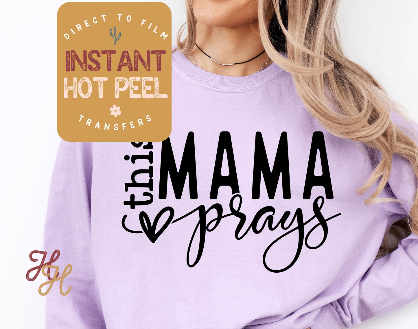 This Mama Prays Transfer Print, Mother's Day DTF, Ready to Press Shirt Transfers, Trendy Mom DTG Heat Transfer, Mama Instant Peel Hot Press