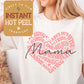 Mama Strong Transfer Print, Mother's Day DTF, Ready to Press Shirt Transfers, Trendy Mom DTG Heat Transfer, Mama Instant Peel Hot Press